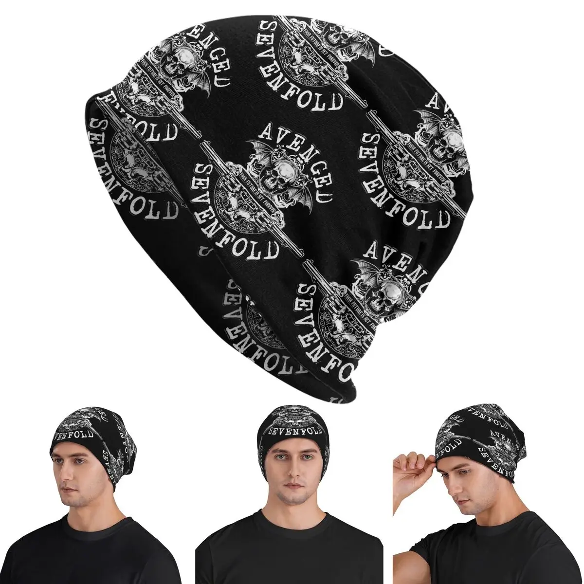 Avenged Sevenfold Warm Knitted Cap Hip Hop Bonnet Hat Autumn Winter Outdoor Beanies Hats for Unisex Adult