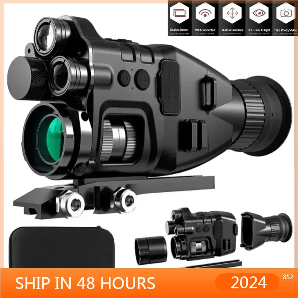 

CameraHigh Powered Infrared Night Vision Scope 1080P Wifi Camera Monocular 1X-24X Digital Zoom Outdoor Hunting Telescope