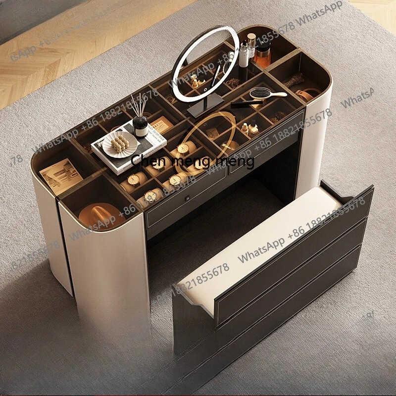 

Italian light luxury jewelry cabinet, cloakroom, island platform, bedroom, bedside floor jewelry storage display cabinet