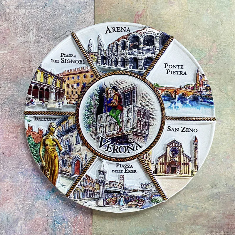 Juliet's House tourist souvenirs Verona Peter Bridge Collection Arts and Crafts Gifts Home decor 3D refrigerator magnets