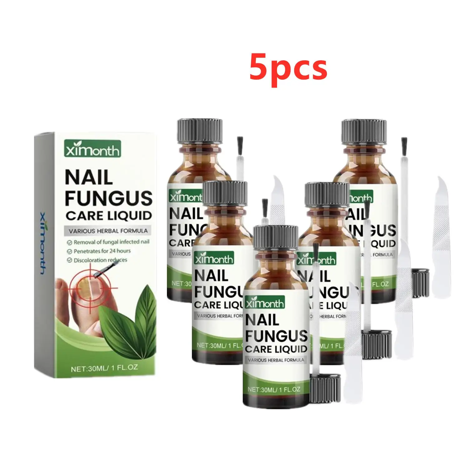 

5pcs Onychomycosis Hand Foot Removal Repair Care Nail Fungal Treatment Serum Anti Infection Toe Fungus Paronychia 50g