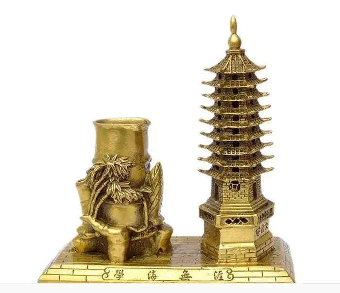 SCY 204++++ Nine layer tower of Wenchang copper pen  be promoted step by step wonwin puzzle academic help feng shui ornaments