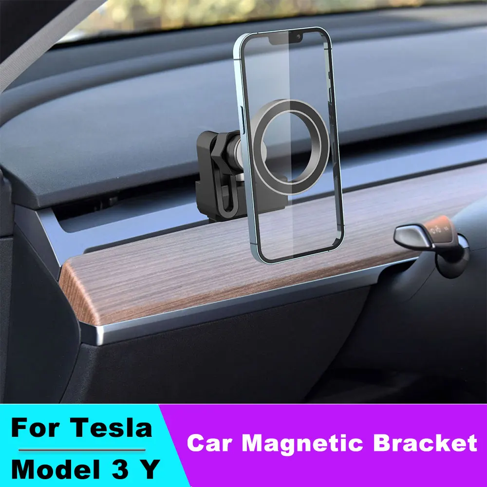 

For Tesla Model 3 Model Y Magnetic Car Air Vent Clip Mount Strong Magnet Car Phone Bracket for iPhone 14 13 12 Magsafe