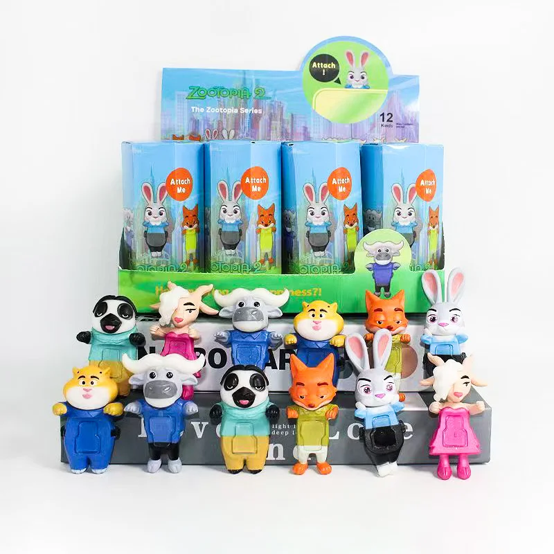 Caja ciega Original Zootopia 2, bonita figura de acción de Nick Judy, muñeca, caja misteriosa, figuras de Anime, modelo de colección de dibujos animados, juguete
