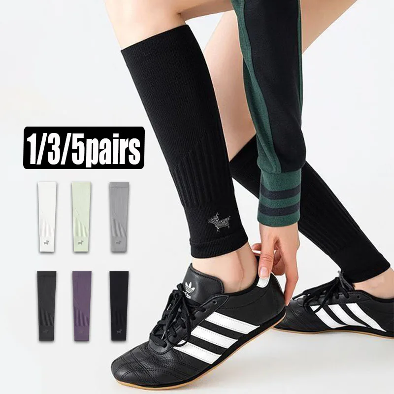 1/3/5 Pares de Meias de Compressão para Panturrilha Femininas, Respiráveis, Elásticas, de Alta Qualidade, Confortáveis, Suaves, Elegantes e Casuais