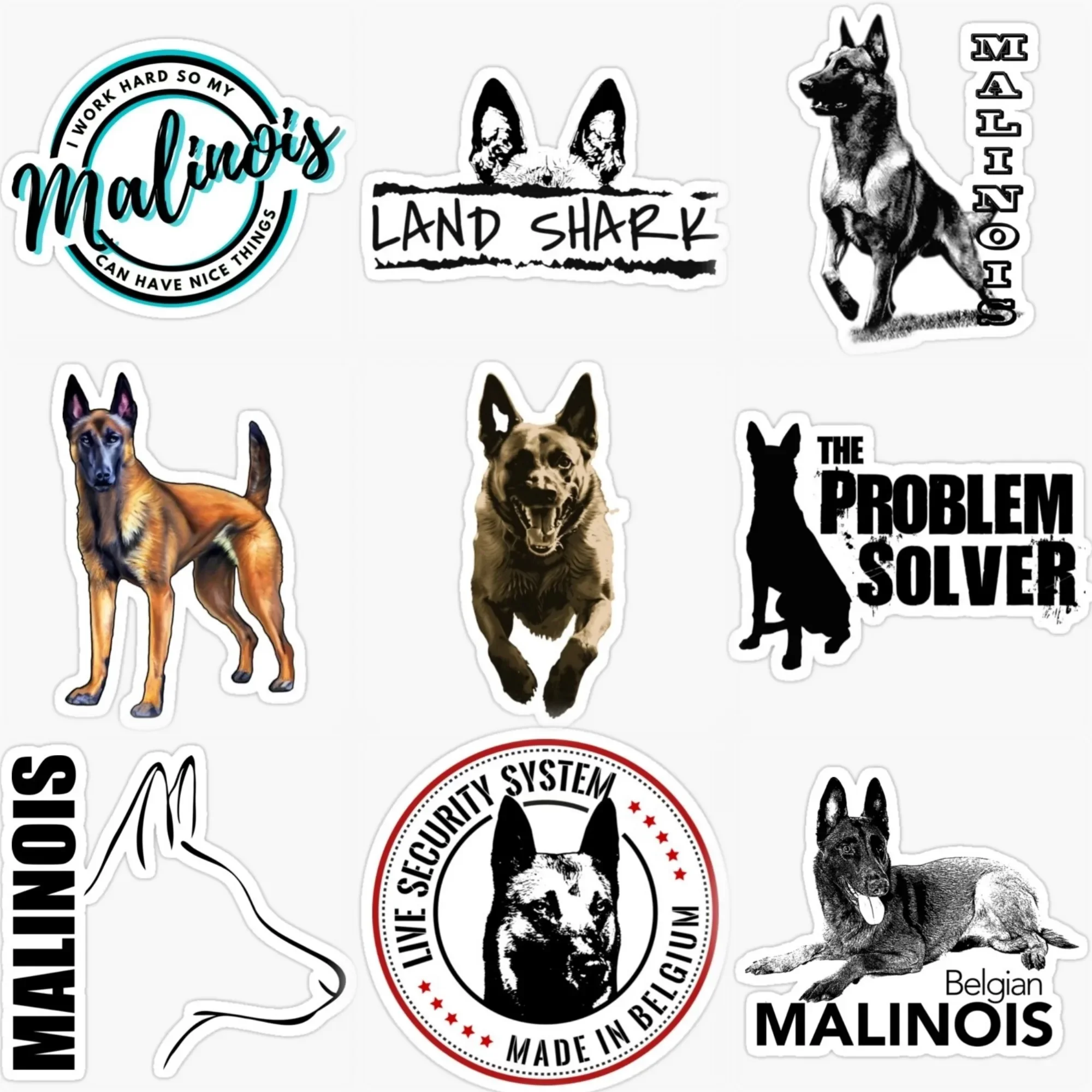 

Creative Belgian Malinois Pet PVC Waterproof Sticker for Decorate Car Van Bicycle Helmet Fridge Wall Decal Accessories