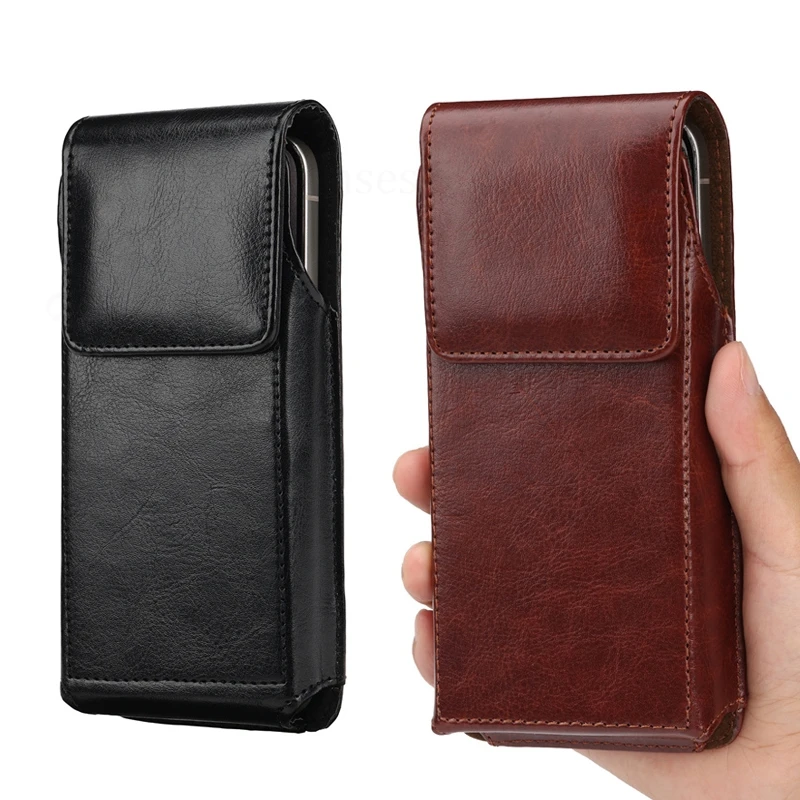 

Magnetic Flip Leather Phone Holder Case For Huawei Mate 70 Air 60 Pro Plus Waist Bag Belt Phone Pouches Mate 60RS 50 40 Pro Plus