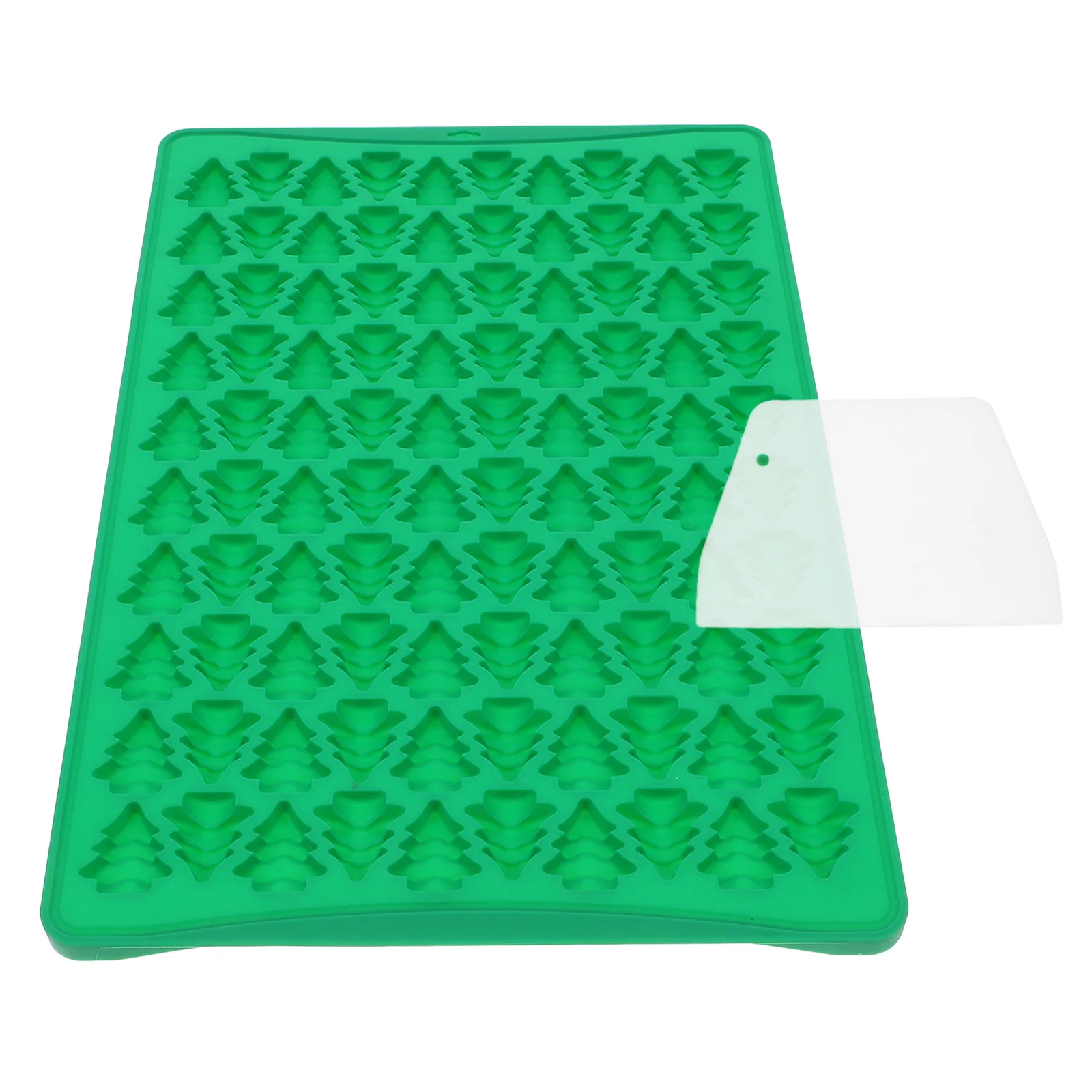 

100 Cavities Christmas Tree Cookie Molds Silicone Soft Sugar Drop Wax Sealing Fire Baking Pan Kitchen Supplies Chocolate