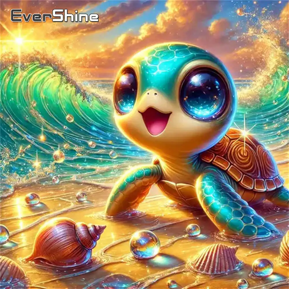 Evershine Diamant-Gemälde, Gänseblümchen, bunt, Acryl, Bastelbedarf, Diamant-Mosaik, DIY-Stickerei, Kindergeschenk