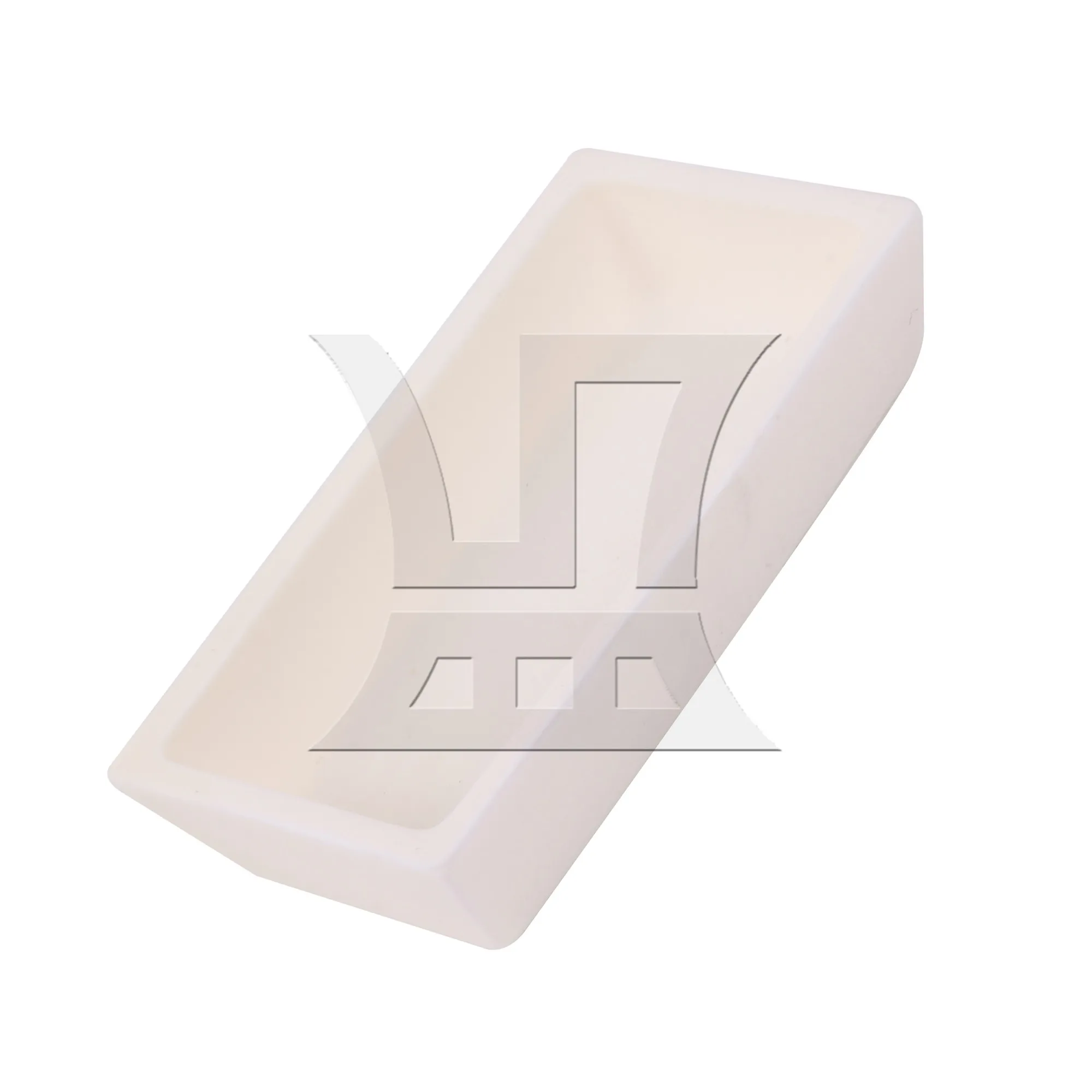 BQLZR 80x40x18mm Alumina Rectangle Crucible 50ml 1700℃ for Tube Muffle Furnace