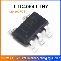 Chip de gerenciamento de carga de bateria de íons de lítio linear, SOT23-5L, LTC4054ES5, 4054, LTC4054ES5-4.2, SOT-23-5, 20-100pcs