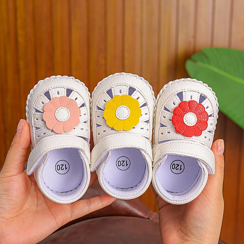 Spring and Autumn Season Casual Cute Sandals for 0-1 Year Old Baby Girls Toddler Shoes