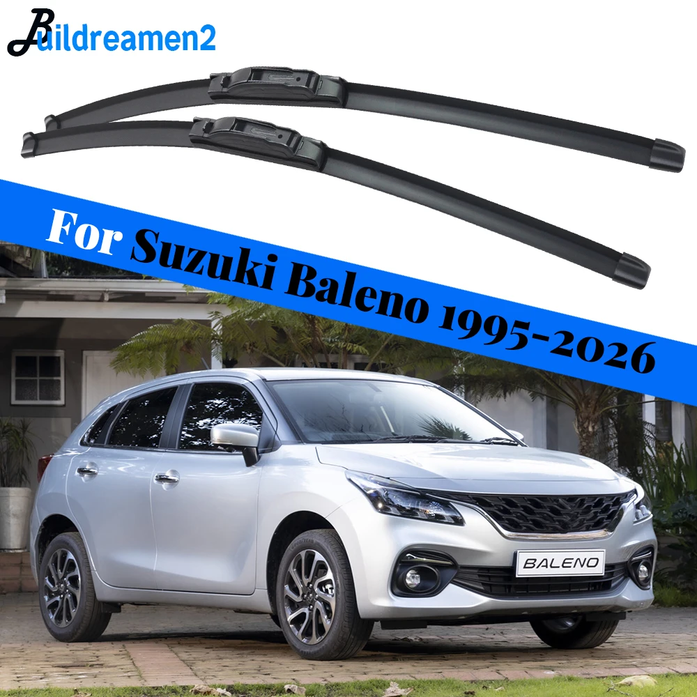 2 Pieces Front Wiper Blade For Suzuki Baleno 1995-2005 2016-2026 Car Windscreen Rain Brush