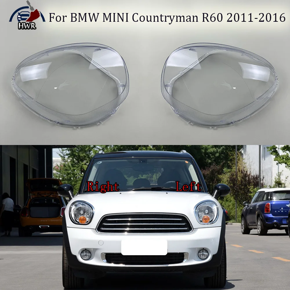 For BMW MINI Countryman R60 2011-2016 Halogen Front Headlight Cover Headlamp Lamp Shell Mask Lampshade Lens Plexiglass