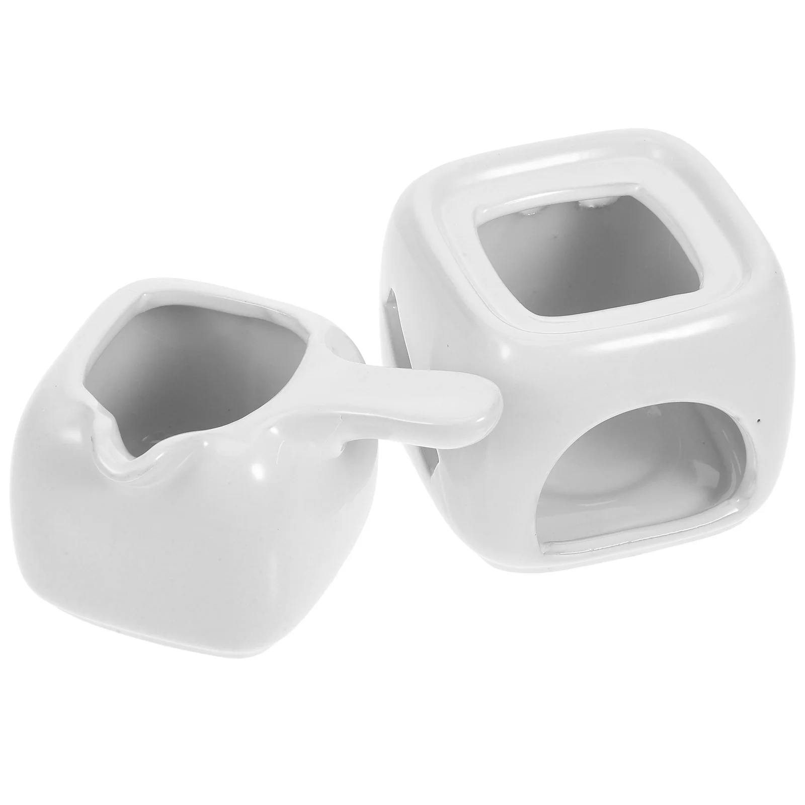 

Chocolate Melting Pot White Ceramic Cheese Warmer Tiny Porcelain Fondue Melting Dish Chocolate Melter Bowl Ceramic Hot Pot