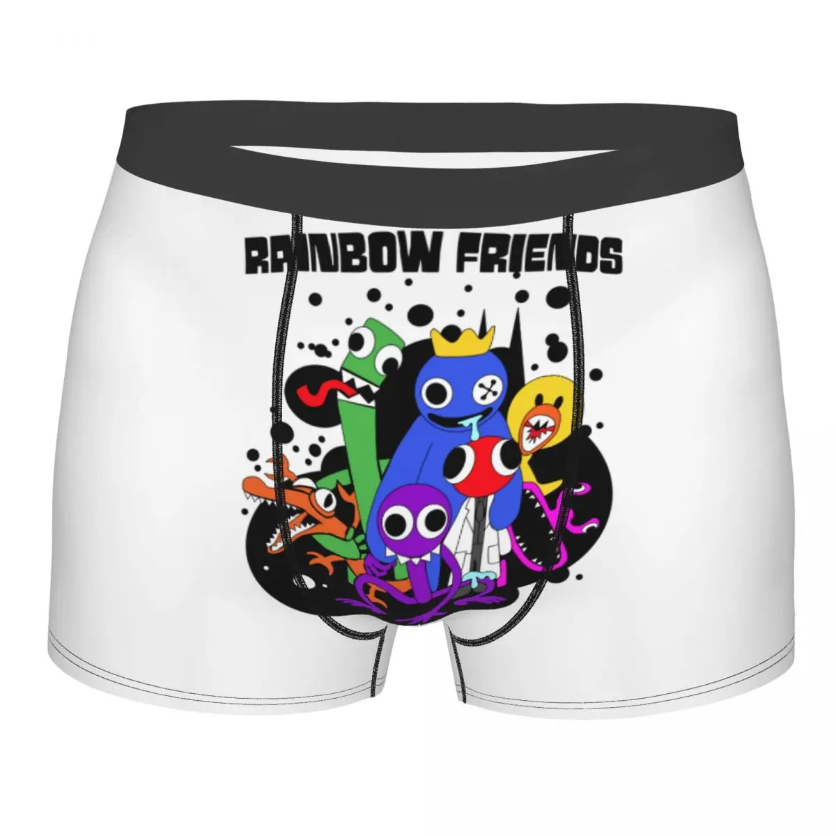 Custom Male Fashion Cute Rainbows Friend Play Gamer Underwear Boxer Briefs Stretch Shorts Panties Underpants