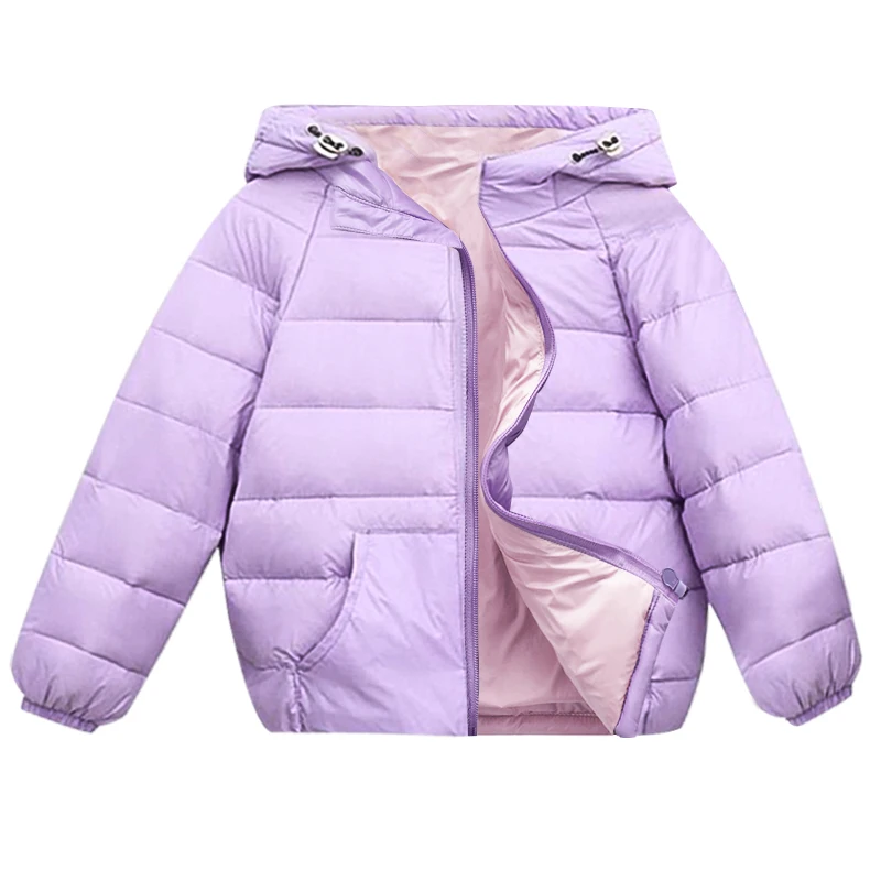 2024 Winter New Products Children\'s Lightweight Down Jacket Boys and Girls White Duck Down Girls\' Colorful Bright Surface Warm J