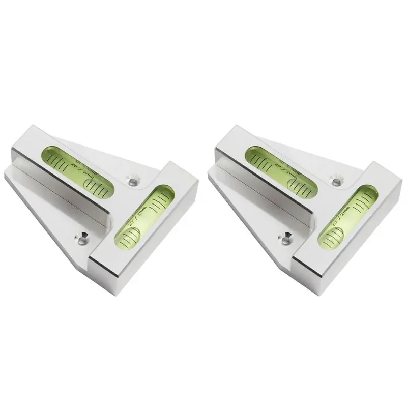 2X T Type Level Meter, Mini Spirit Level Bubble Two Ways T Type Portable XY Dual-Axis Horizontal A-B51B