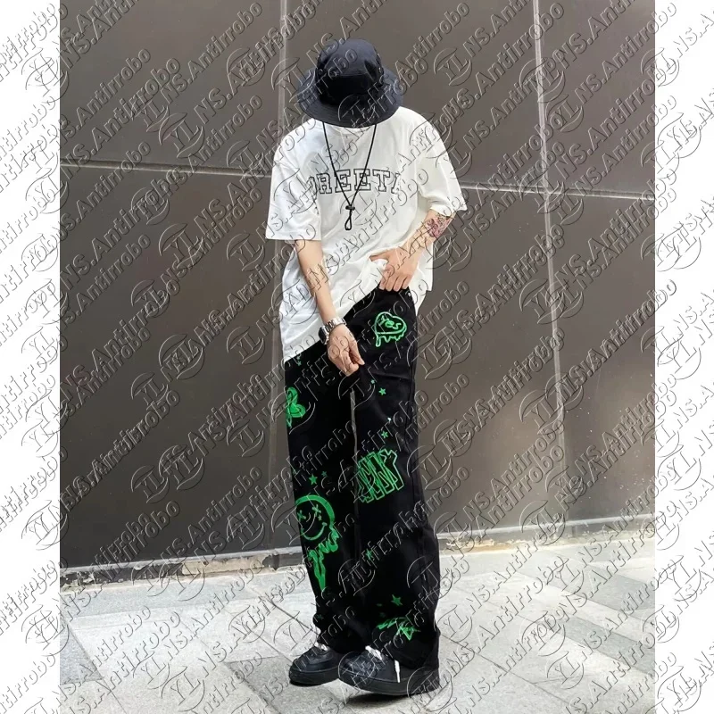 Men's Kids Loose Wide Leg Casual Pants 2026 New Straight Japanese Streetwear Spring Work Fashion Ruffian Handsome Versatile