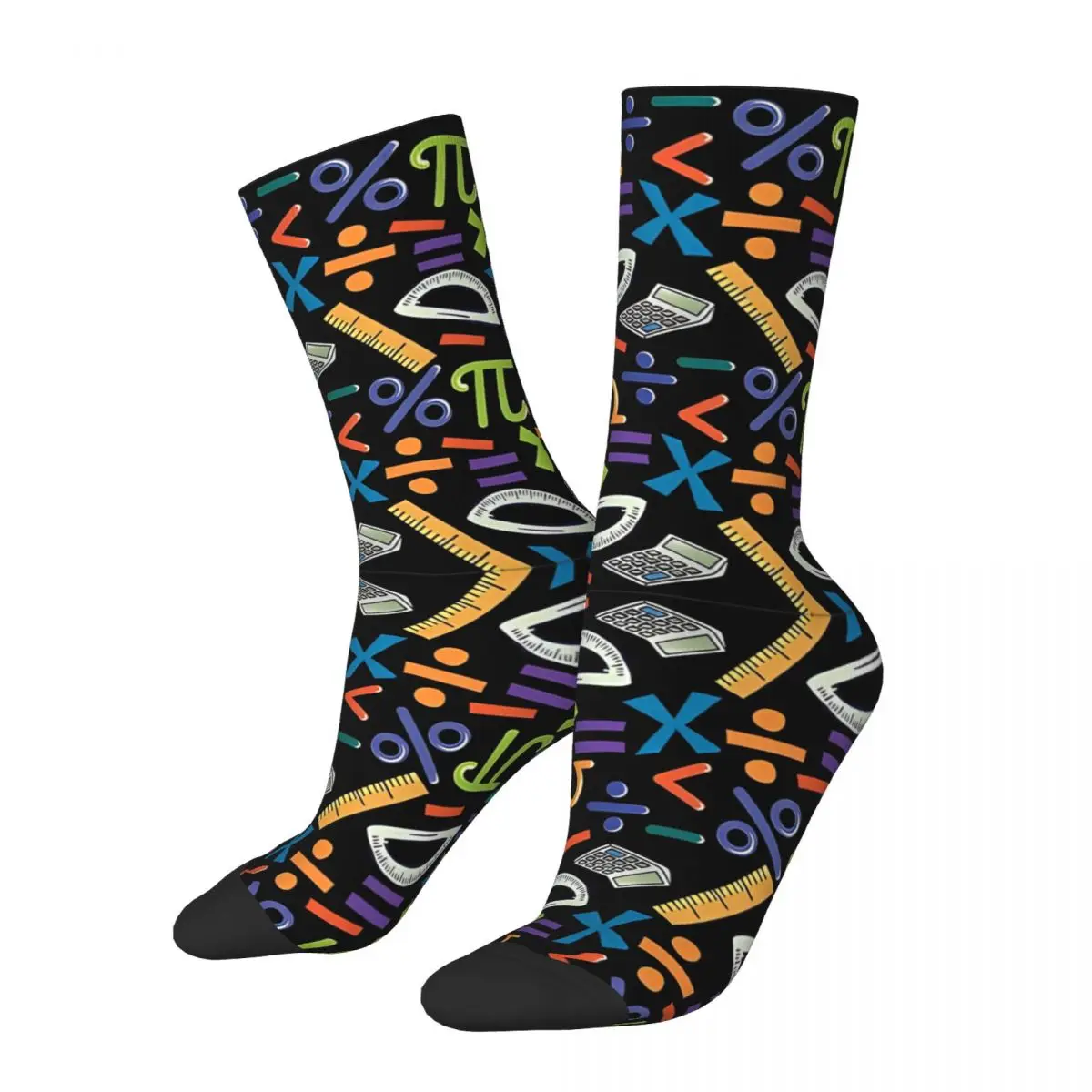 Colorful Math Formulas Stockings Graphic Casual Socks Winter Non Slip Socks Women Men Running Quality Socks