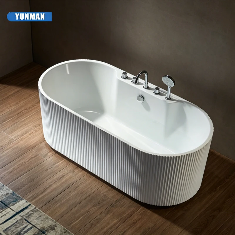 YUNMAN Special Offer Popular Fashionable Rectangle Freestanding Acrylic For Bathtub High Quality Whirlpool Massage Hotel