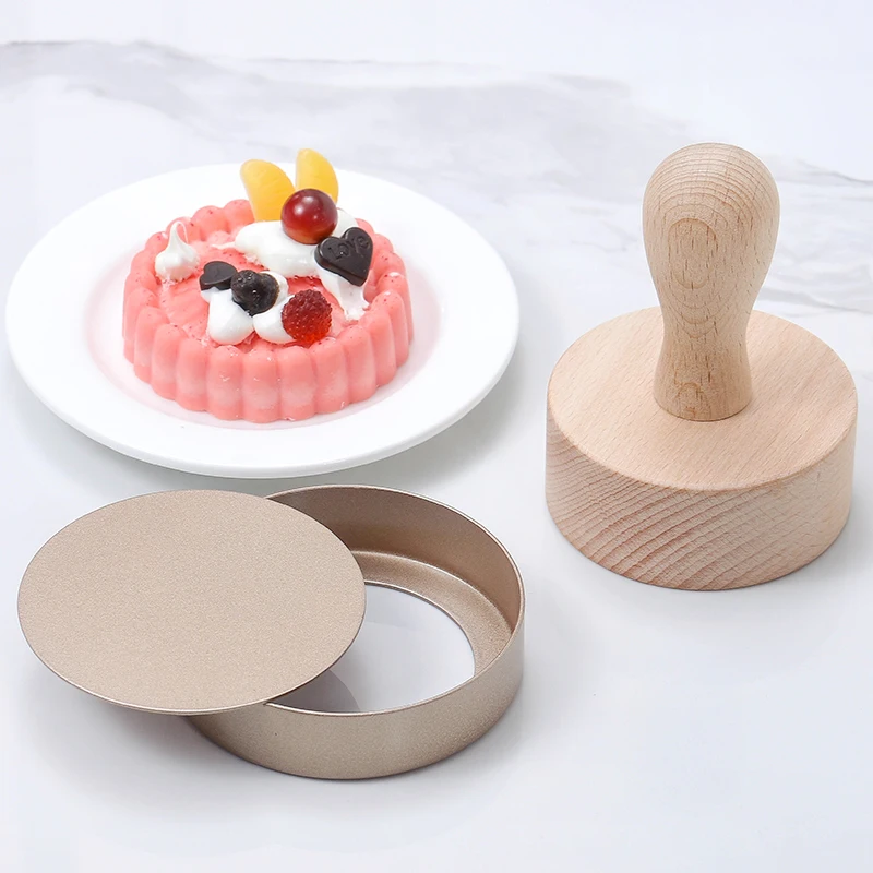 FAIS DU 8cm Fluted Tart Pan with Removable Bottom DIY Stainless Steel Tart Ring With Tart Tamper Cake Mousse Metal Tartlet Mold