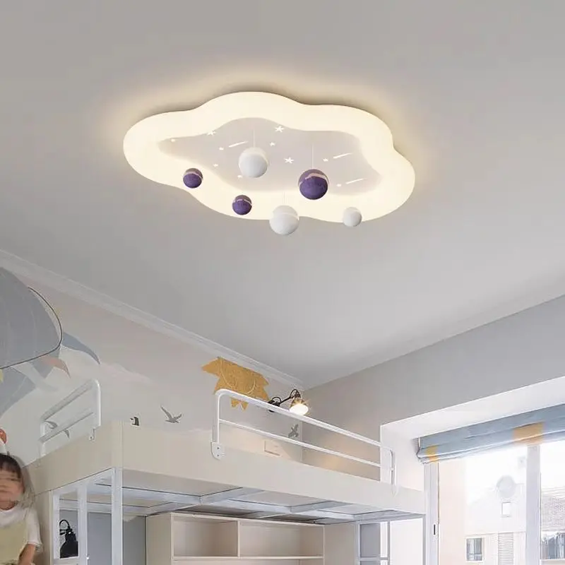

2025 New Cream Wind Children's Room Ceiling Light Full Spectrum Eye Protection Bedroom Light Creative Cloud Boy and Girl Room