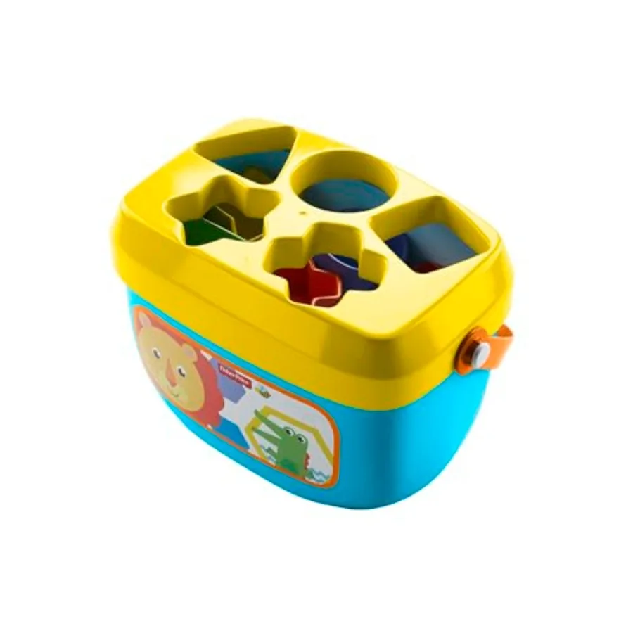 لعبة التراص FisherPrice مجموعة مكعبات أولى للأطفال مكونة من 10 أشكال لفرز اللعب للأطفال الرضع من عمر 6 سنوات فما فوق التعلم التفاعلي