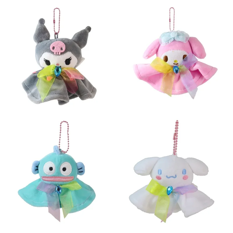 Sanrio Kulomi Cinnamoroll Melody Plush Toy Doll Pendant Anime Kawaii Doll Bag Ornament Keychain Birthday Children's Day Gift