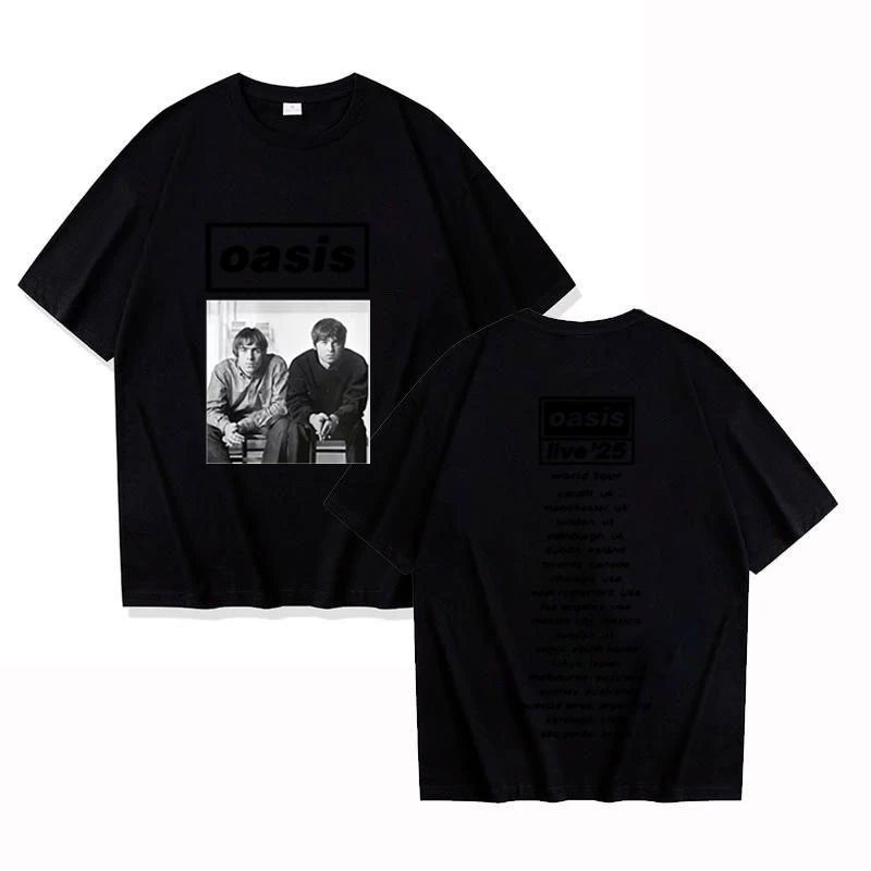 British Rock Live 25 Tour 2025 New T Shirt Women's Hip Hop Gothic Short Sleeve T-shirts Men Punk Tide Clothing T-shirts