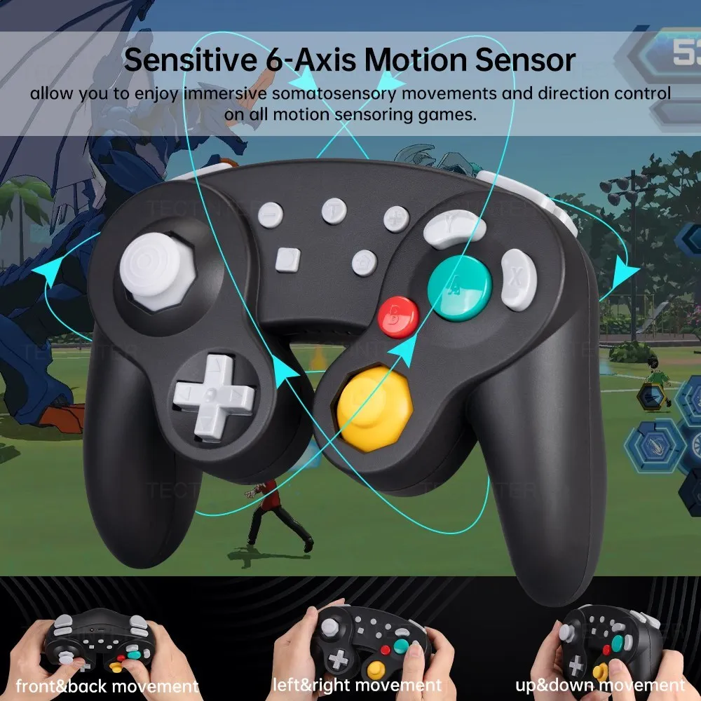 دعم وحدة تحكم Gamecube Bluetooth المتوافقة مع لوحة ألعاب Nintendo Switch 2 لعصا التحكم Steam/Android/PC مع وظيفة Turbo