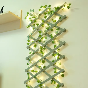 2 meters atmosphere ivy vine led rope lights 20 lamps green leaf Fairy string Light weighing paty decoration Christmas house wall plant 10 main sales Christmas tree 2 meters - №10