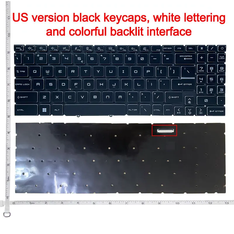 US NEW Laptop Keyboard For MSI GL66 GL76 GF66 GF76 MS-1582 MS-17L1 MS-17H3 Z16 WF66 WF76 M16 Z16P view 3
