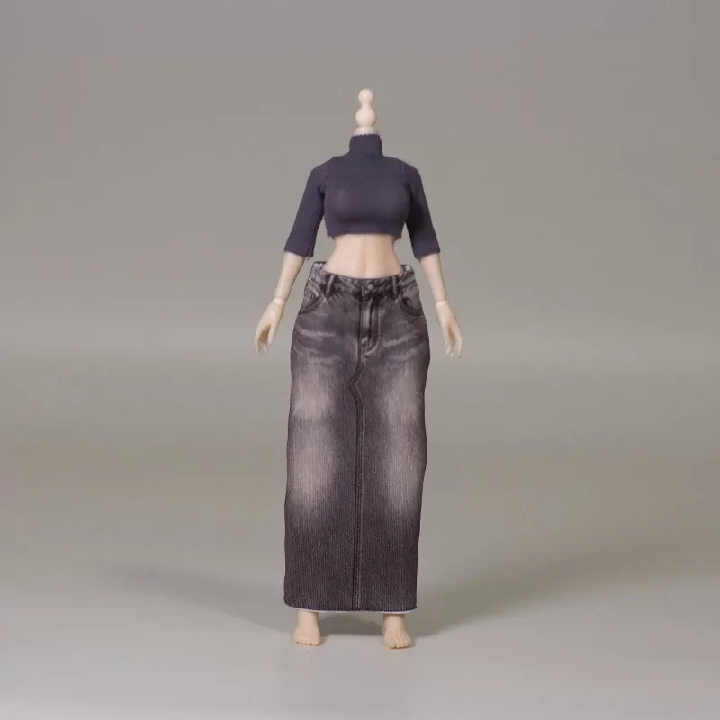 1/12 Maßstab Actionfiguren-Kostümset, elastisches T-Shirt mit halben Ärmeln, langer Rock für 6'' TBL ANT SHF Schneckenmuschel-Puppe, Dekoration – Detail 7