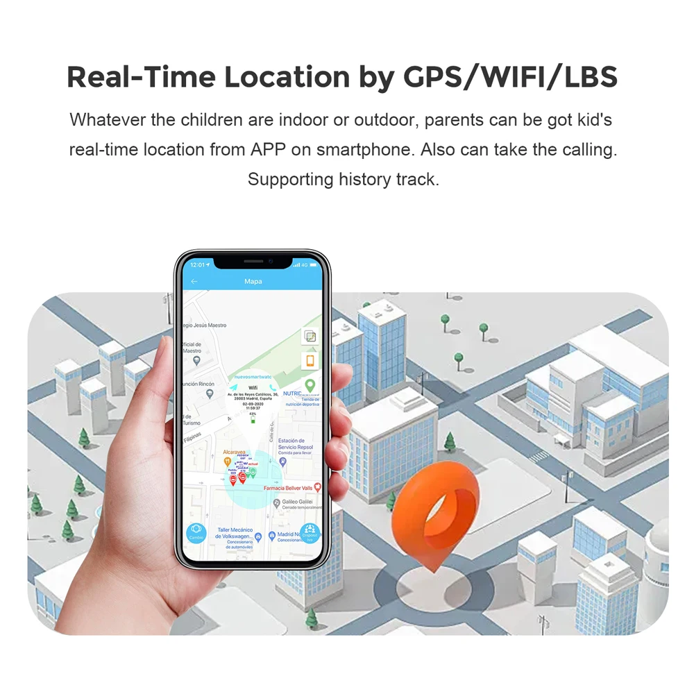 4G Kids Phone Watch 2.01 inch Screen GPS SOS WIFI Location Video Call  Waterproof Child Smartwatch Camera Remote Monitor Clock