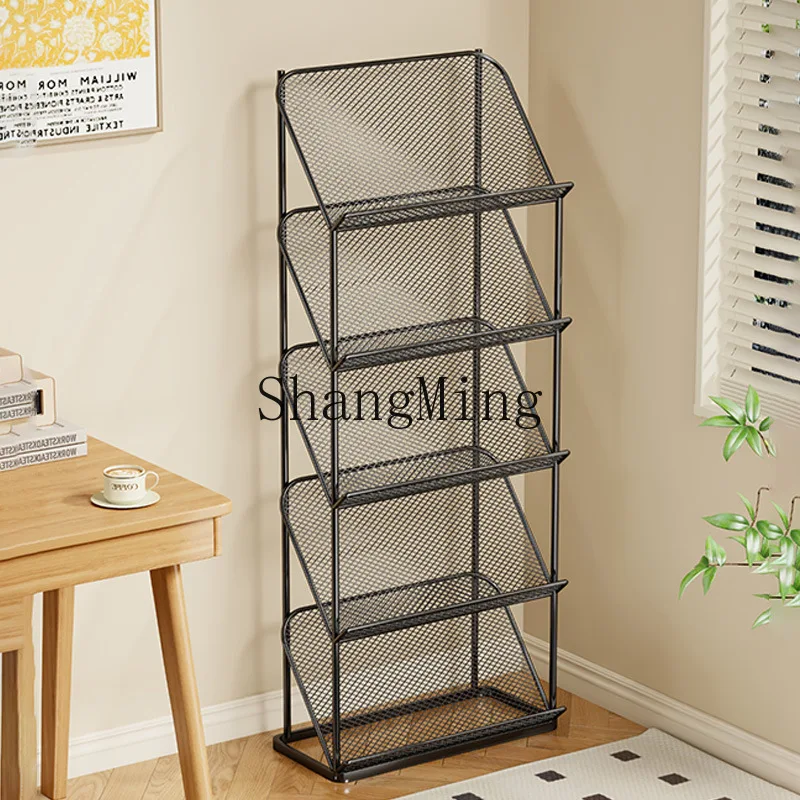 DSA bookshelf floor-to-ceiling shelf corner bookcase inclined living room table edge multi-layer storage vertical picture book