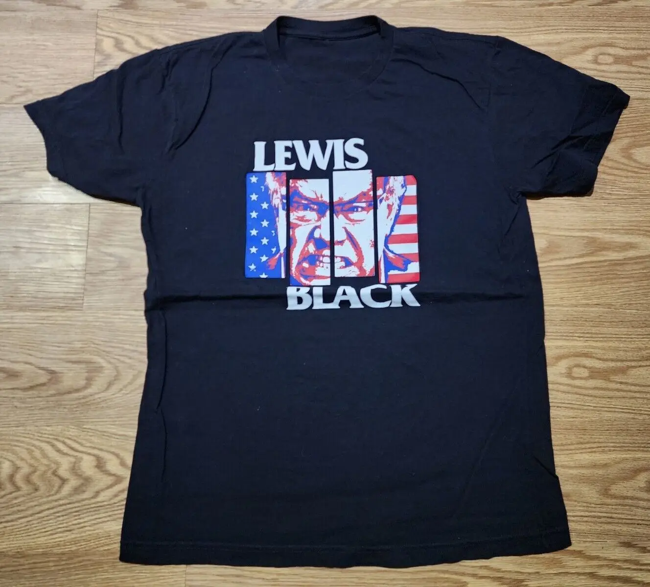 Lewis Black Comedian Fall Tour 2015 2 Sided Graphic T Shirt Size Large