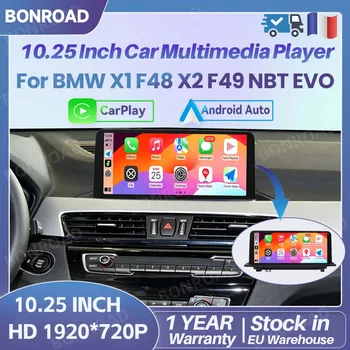 BONROAD Radio para coche con CarPlay inalámbrico de 10,25 pulgadas, Android Auto, Linux, para BMW X1 F48 X2 F49 2013-2020, sistema NBT EVO con Airplay, Autolink, pantalla multimedia, estéreo para coche, pantalla táctil 1