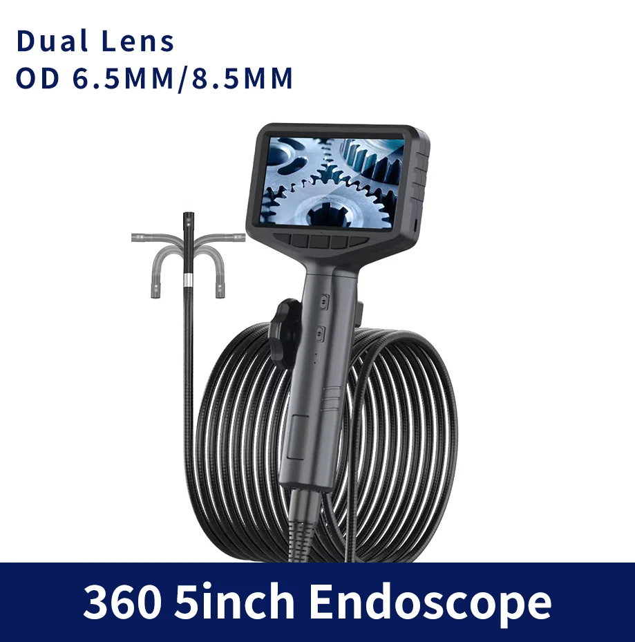 360 Degree Steering Industrial Endoscopy Camera Dual Camera 5 \