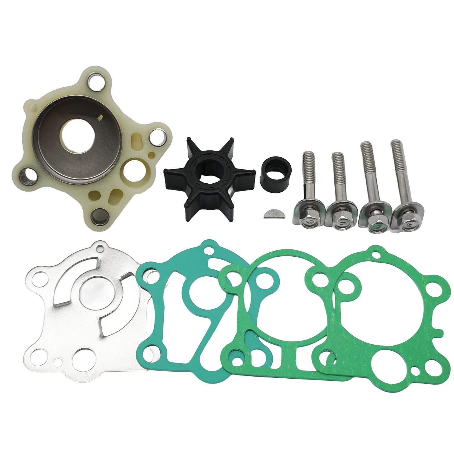 

Marine Water Pump Impeller Repair Service Kit for Yamaha 40 50 HP P50 2Stroke Outboard Engines 6H4-W0078-00 6H4-W0078-A0 18-3408