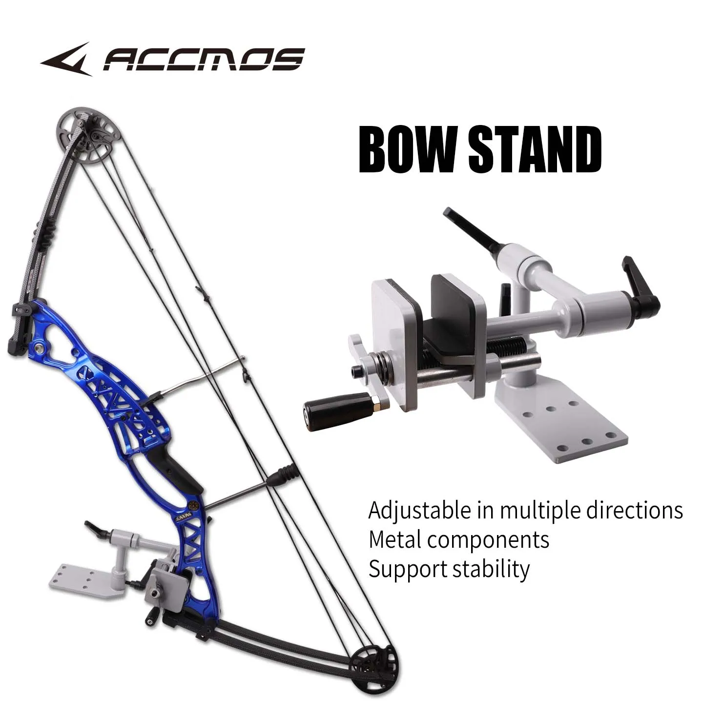 Boogschieten Boogstandaard Universele Compound Recurve Boog Aanpassingsgereedschap Bankschroef 360° °   Verstelbare niveau-stemboog Fixeerbare beugelgereedschap - afbeelding 2