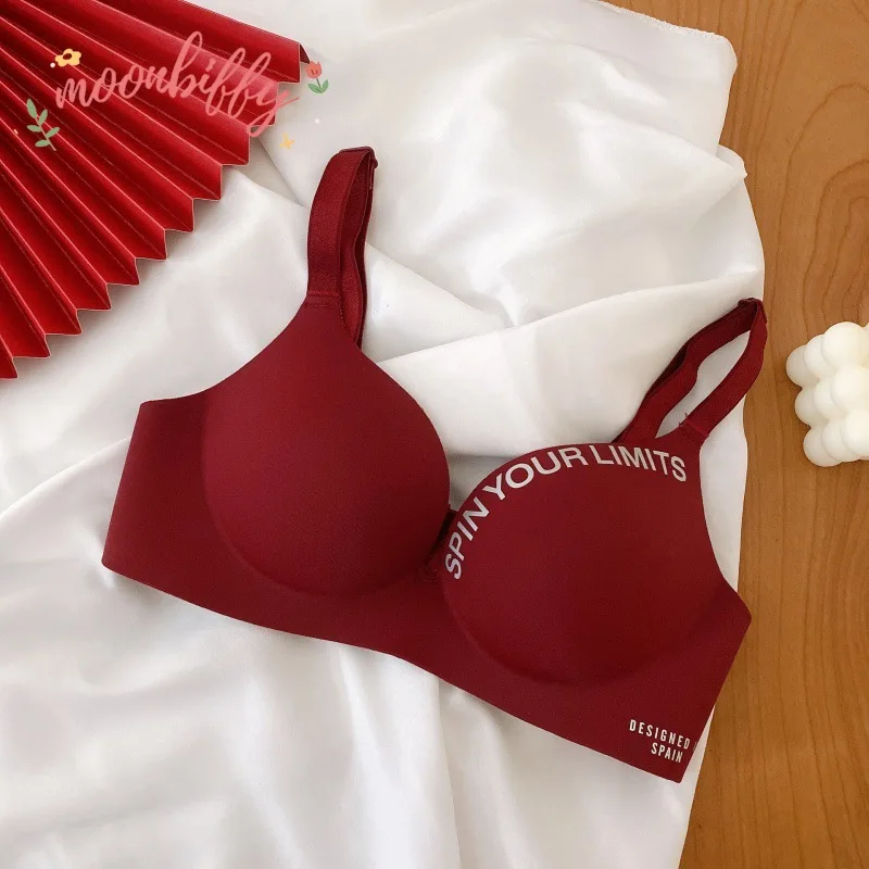 Fashion Women Sexy Seamless Bra Letter Wire Free Push Up Underwear Brasieres Comfortable Women Intimates Lingerie Bralette