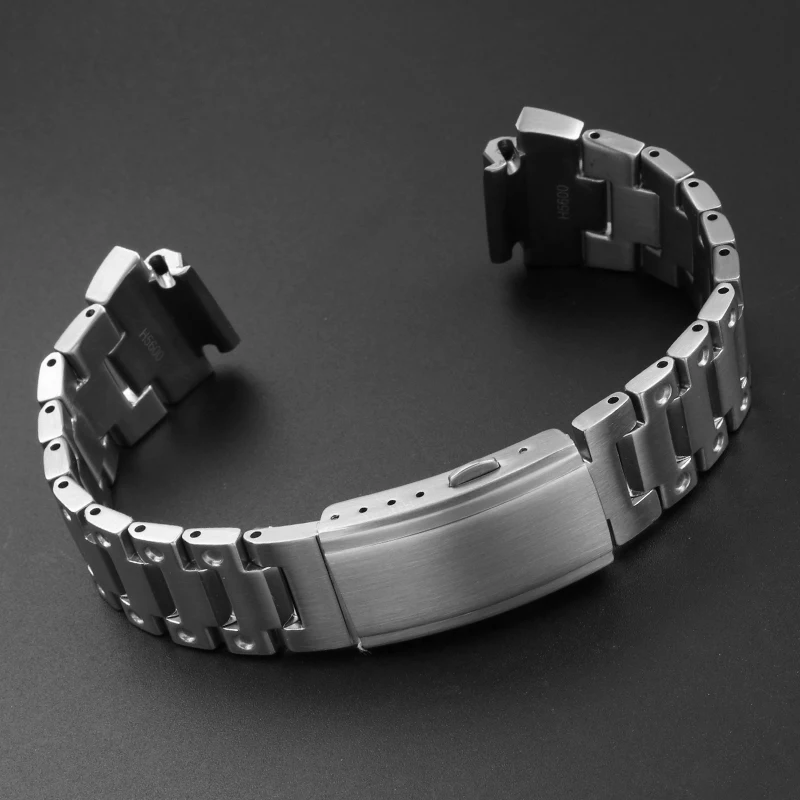 18MM Metallic stainless steel watch band For Casio G-shock DW-H5600 Series Watch Accessory accessories black silver strap