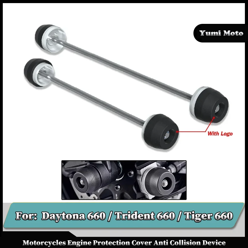 

Motorcycle Front Wheel Rear Wheel Crash Slider Pads Motorcycle Spindle Bobbins For Triumph Daytona 660 / Trident 660 / Tiger 660