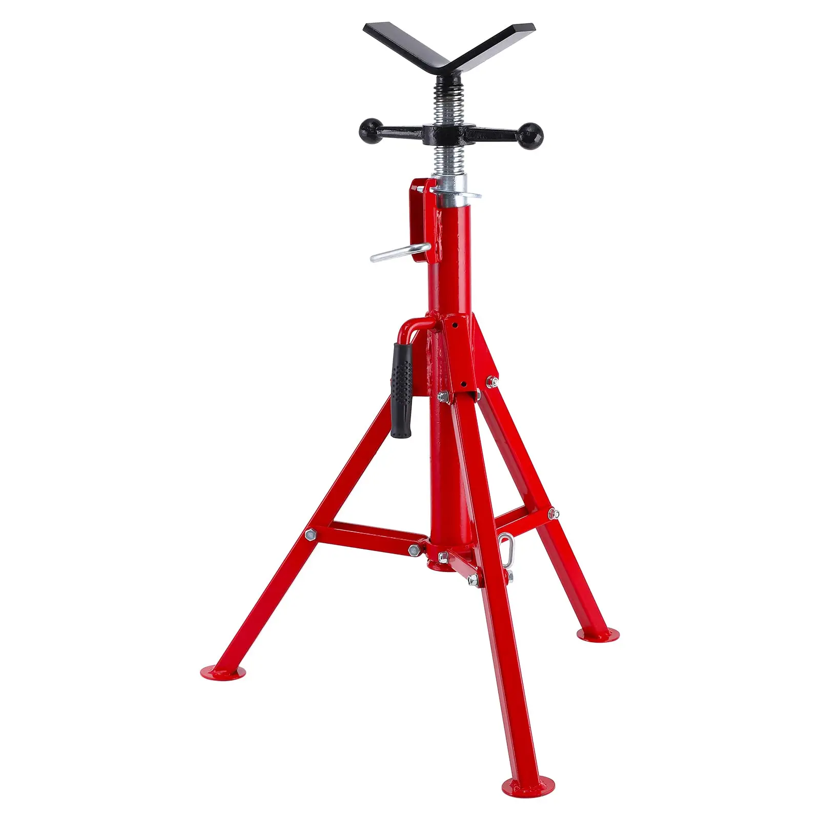 V Head Pipe Jack Stand 28-52 Inch Adjustable Height 1/8