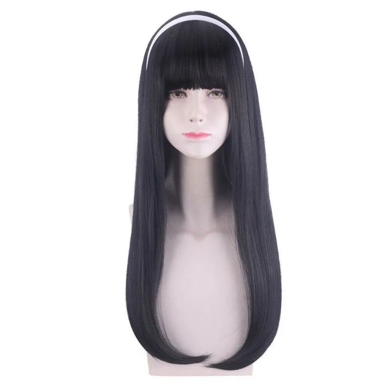 Identity Ⅴ Kawakami Tomie Cos Wig Anime Selected Works of Ito Runji's Shocking Role Headwear Stage Black Long Straight Wig Cover