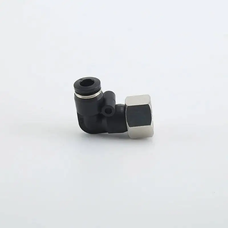 PLF Series 4/6/8/10/12mm Pneumatic Fitting Elbow Joint Internal Thread Black White Connector