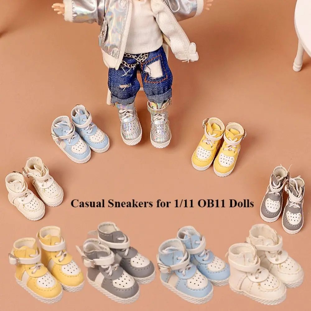 High Quality DIY Casual Sneakers 5 Colors Doll Sports Wear Dolls Clothes Accessories for 1/11 OB11 Dolls/For 1/12 BJD Dolls