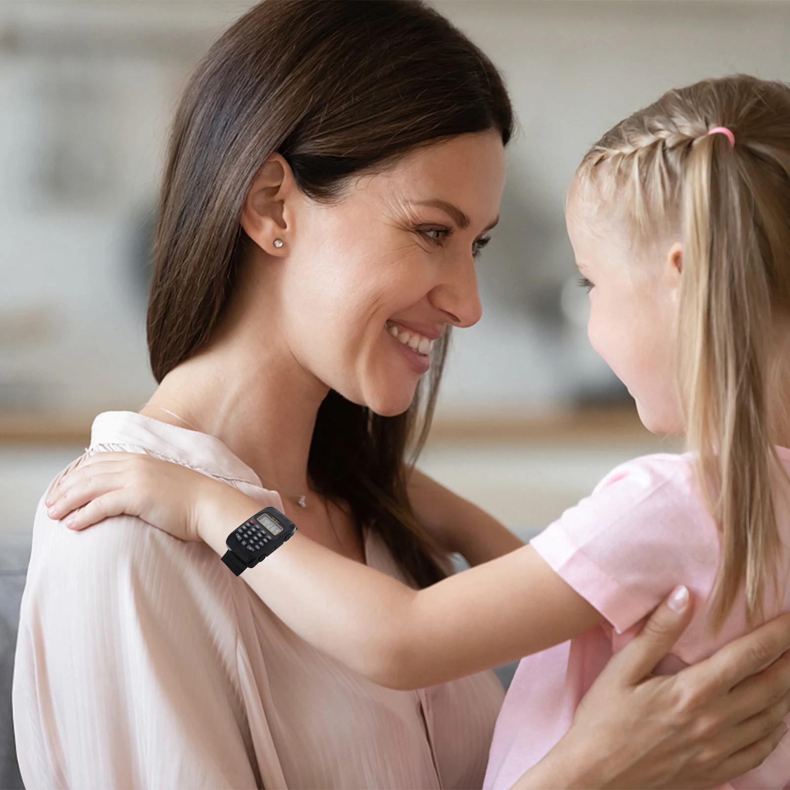 Relógio Calculadora Multifuncional 2 Peças com Display Claro, Relógio Educacional de Matemática Portátil