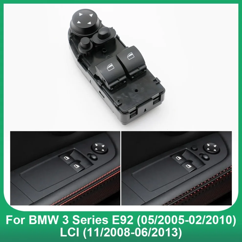 Car Accessories Window Lifter Control Switch Left Driver Side For BMW 3 Series E92 (05/2005-02/2010) LCI (11/2008-06/2013)